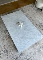 mesa de marmol. mesa de centro rectangular