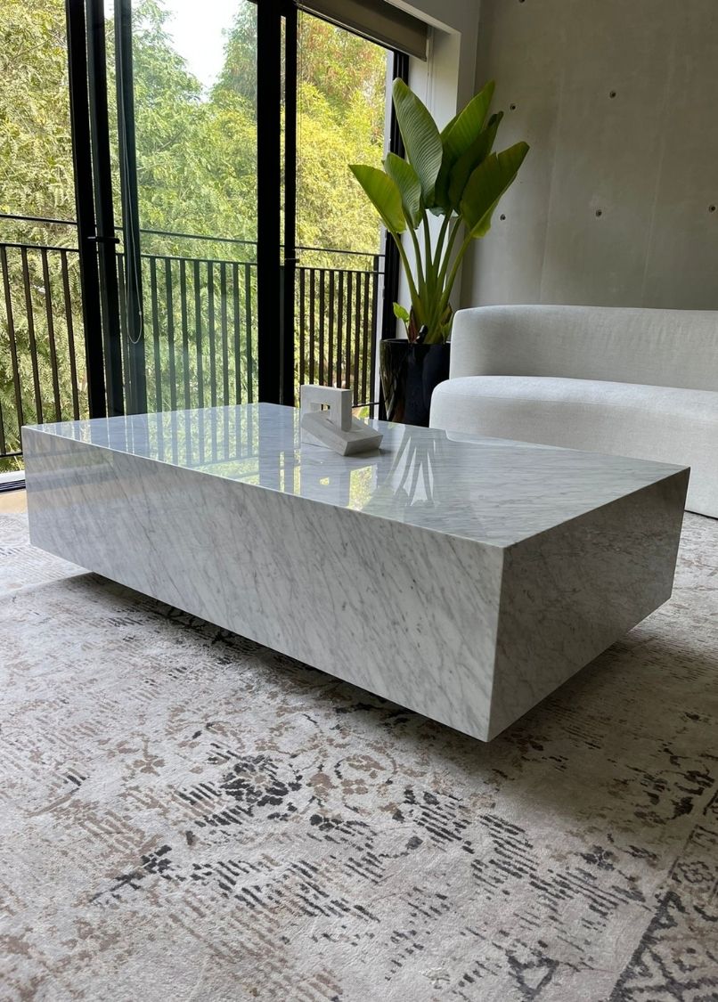 mesa de marmol. mesa de centro rectangulat